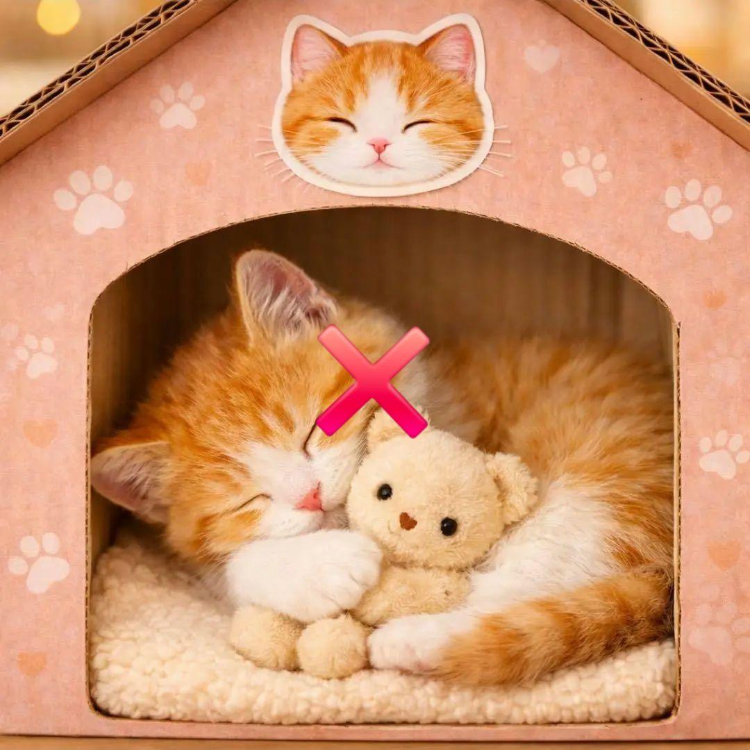 ねこ部屋でうさぎとおねんねねこちゃんパネル　ハンドメイド