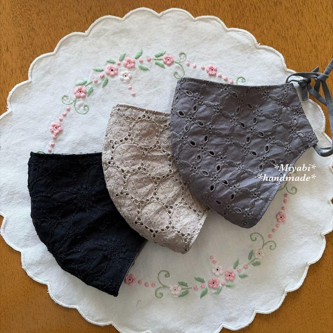 《レンジ》＊立体布マスク＊ハンドメイド＊