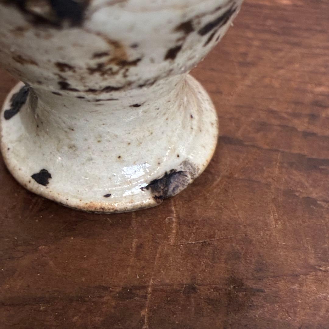 【骨董】小壺　小徳利 虫喰い 貫入 置物　古道具　斑釉　唐津風？インテリア　置物