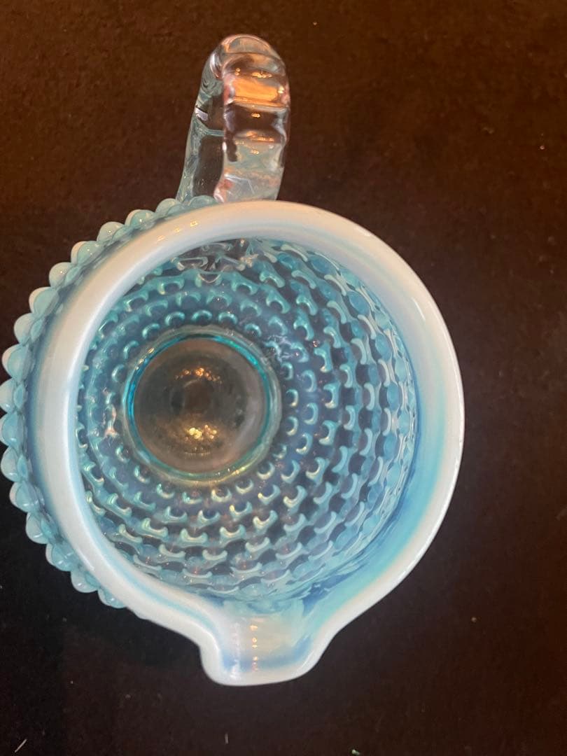 フェントン　ブルーオパールセントホブネイル　ヴィンテージ　ピッチャー