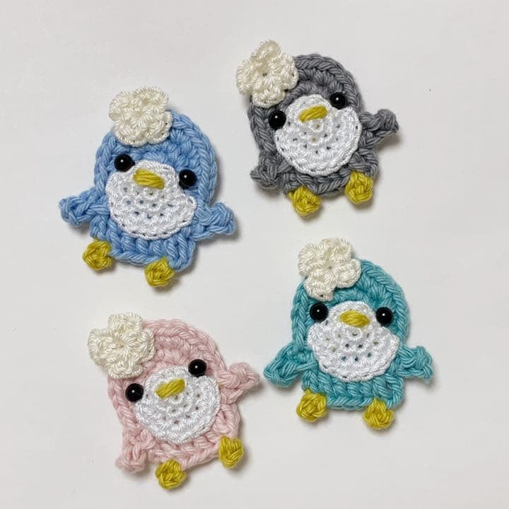 ♡ペンギン　ベビーキッズヘアクリップ　ヘアゴム　ヘアピン  ハンドメイド