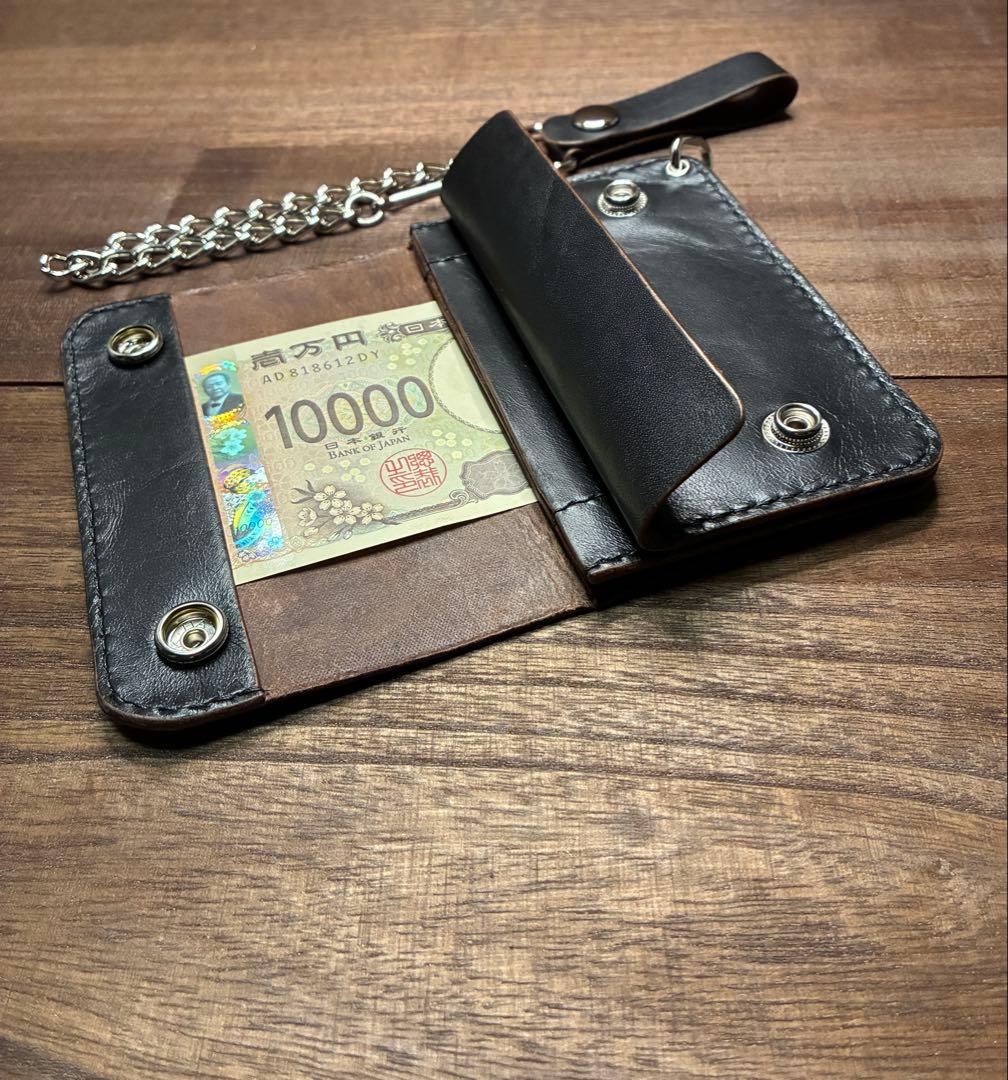 馬革本革トラッカーウォレット
