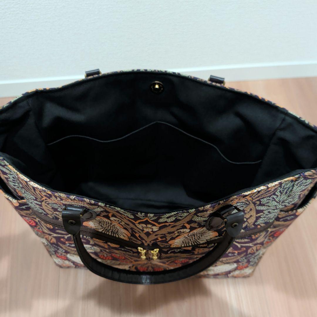 【未使用】ウィリアムモリス いちご泥棒 トートバッグ　ハンドメイド