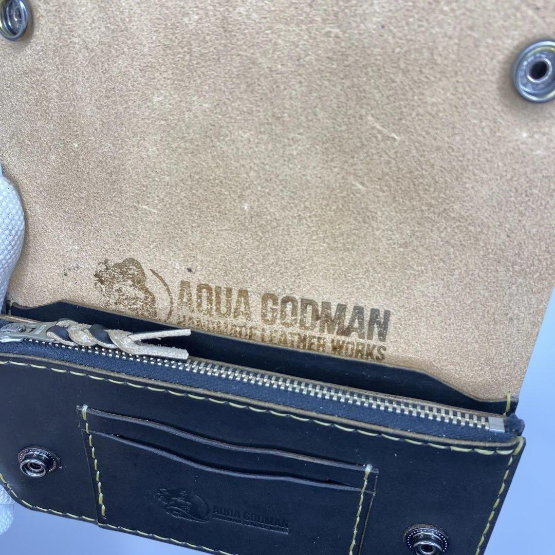 週末限定セール 無骨 本革 丘染めブラック ロングトラッカーウォレット/長財布