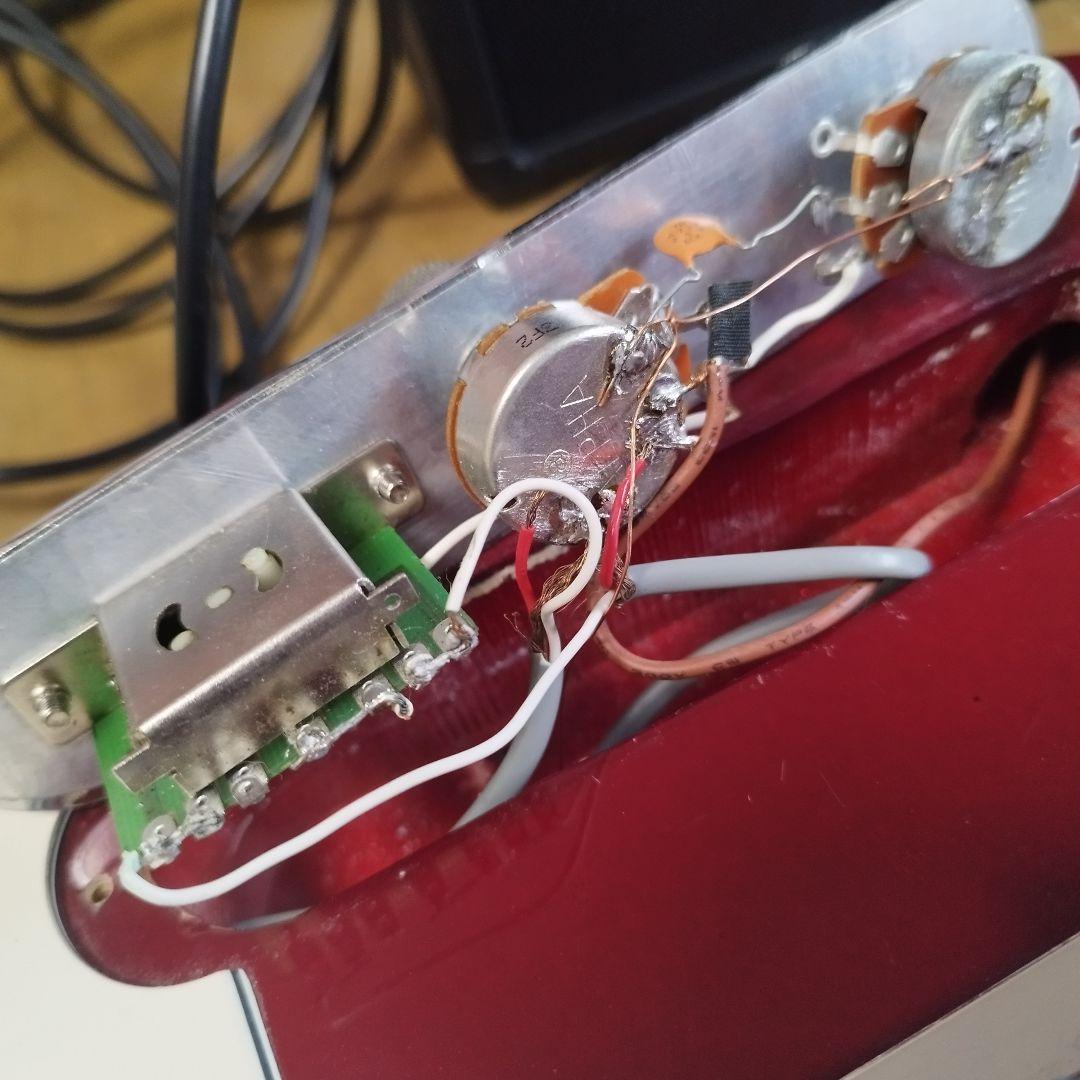 ワインレッドメタリックブランド不明テレキャスタージャンク扱い