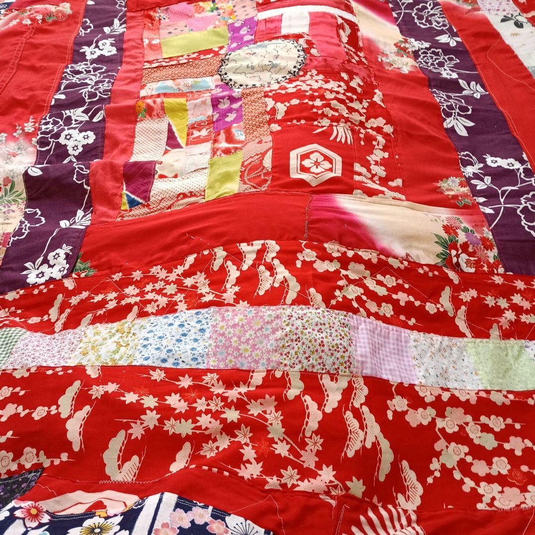 シルク創作ベッドカバー絹使用パッチワーク