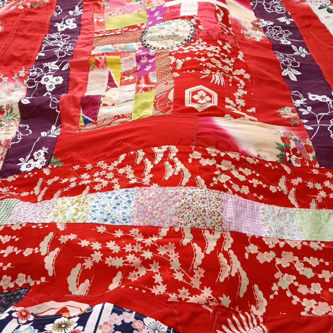 シルク創作ベッドカバー絹使用パッチワーク