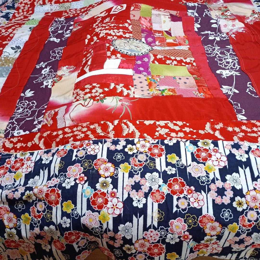シルク創作ベッドカバー絹使用パッチワーク