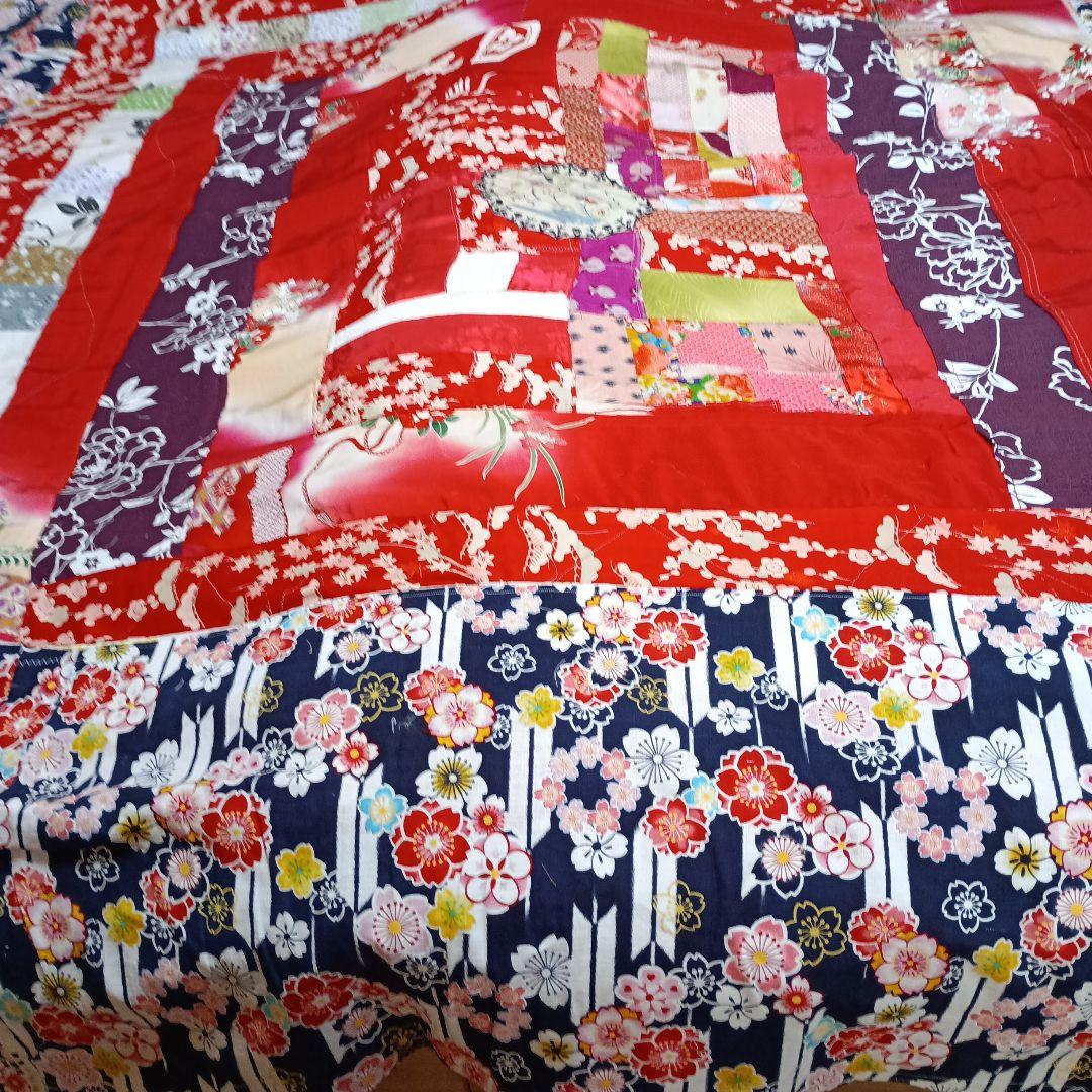 シルク創作ベッドカバー絹使用パッチワーク