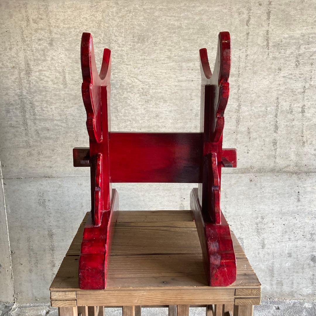 太鼓台 宮台 長胴太鼓 和太鼓 台座 スタンド 木製 楔 朱塗り 和風 レトロ