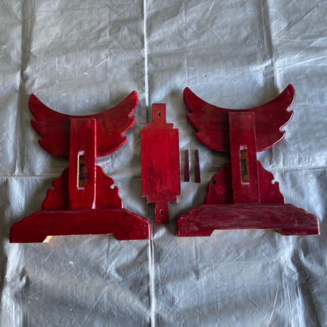 太鼓台 宮台 長胴太鼓 和太鼓 台座 スタンド 木製 楔 朱塗り 和風 レトロ