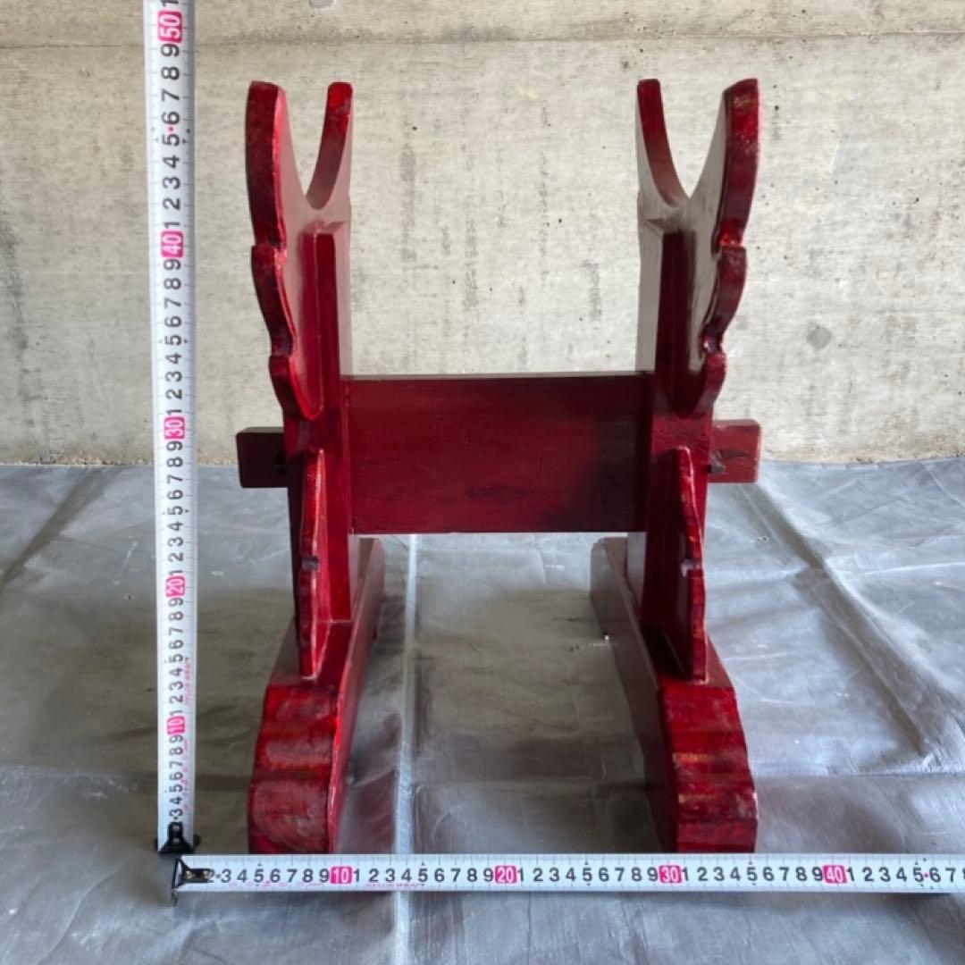 太鼓台 宮台 長胴太鼓 和太鼓 台座 スタンド 木製 楔 朱塗り 和風 レトロ