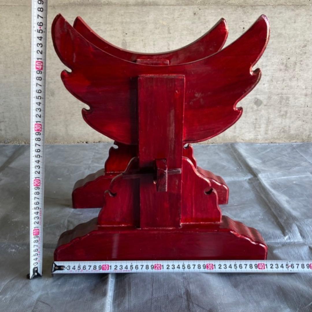 太鼓台 宮台 長胴太鼓 和太鼓 台座 スタンド 木製 楔 朱塗り 和風 レトロ