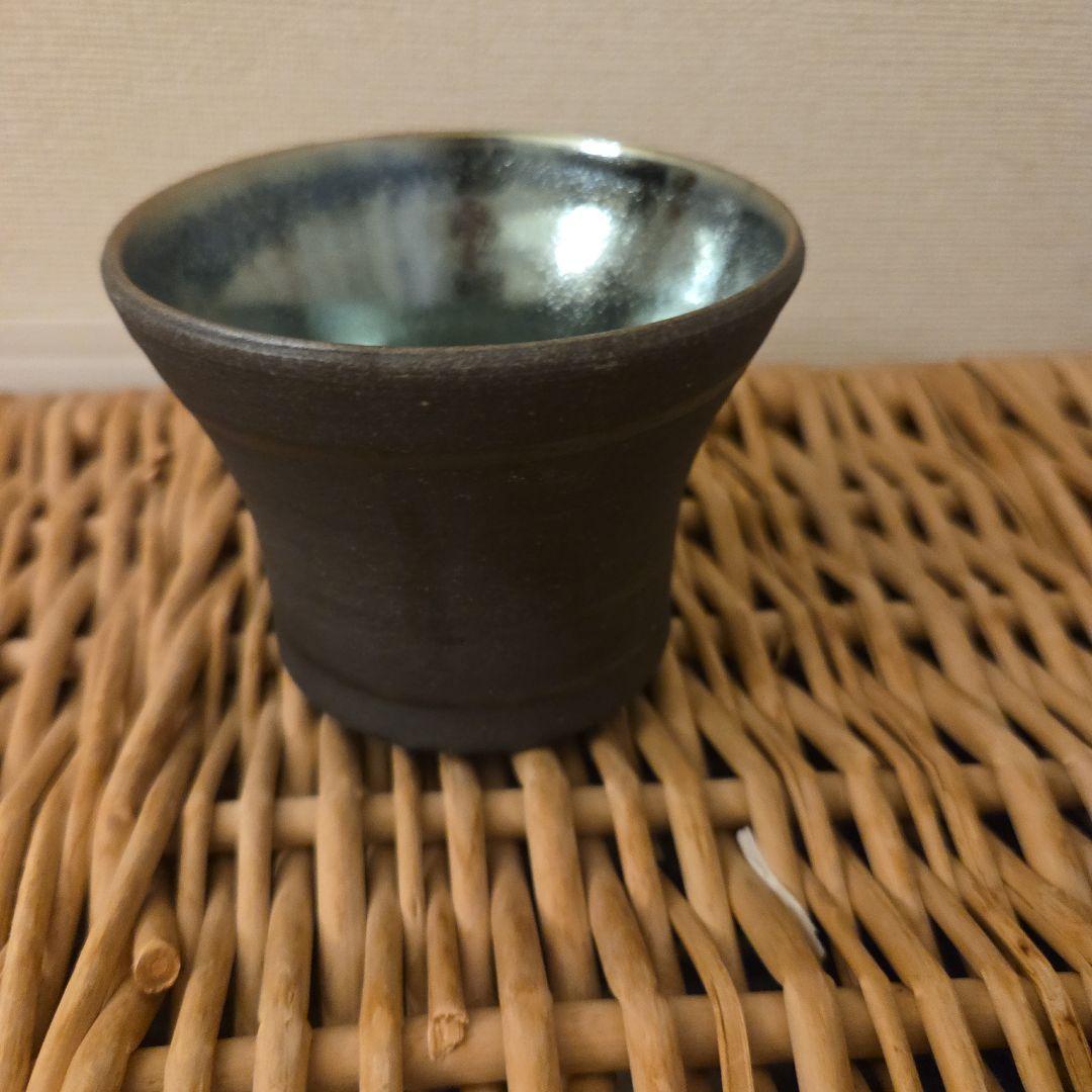 田中恒子　陶器の器鉢セット 濃紺　孔雀釉