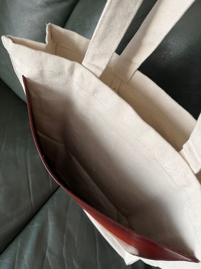 手染めレザーパッチポケット　トートバッグ