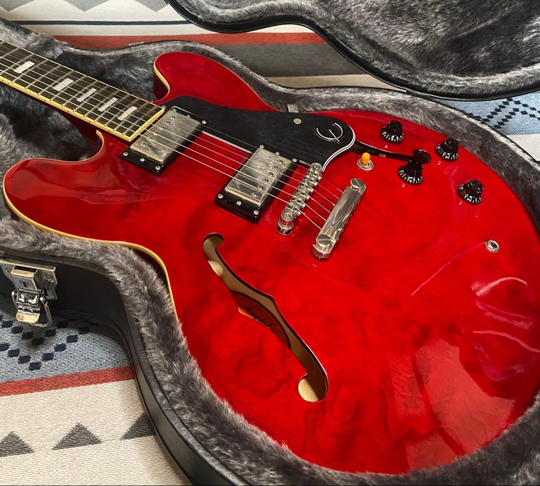 限定　美品　Epiphone ES-335 PROカスタムショプ　ギブソン　杢