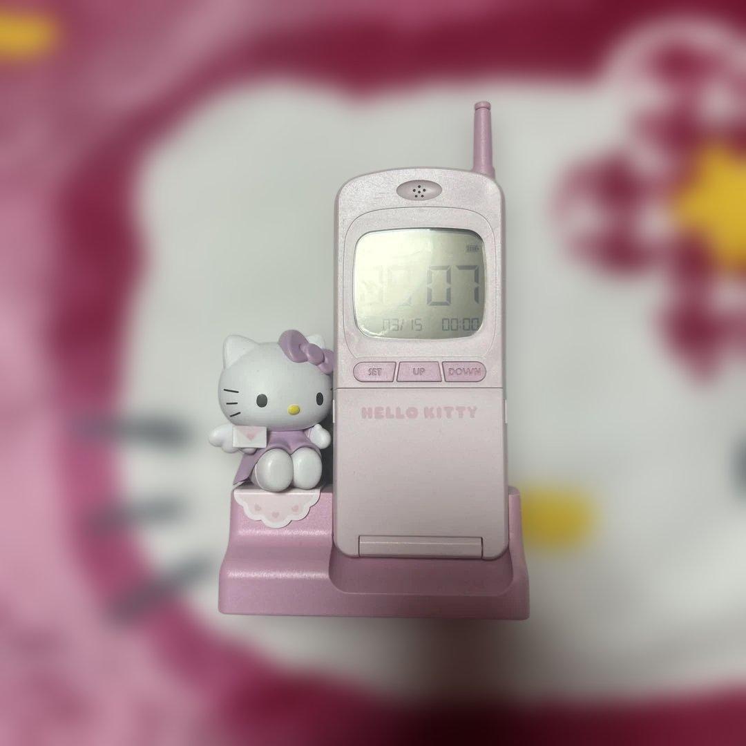 最、最終お値下げ！レア　ハローキティ ガラケー型　置き時計　韓国