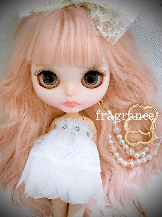 アイシードール　カスタム　ブライス　白肌　ベビーピンク　ふんわり　ゆるふわ