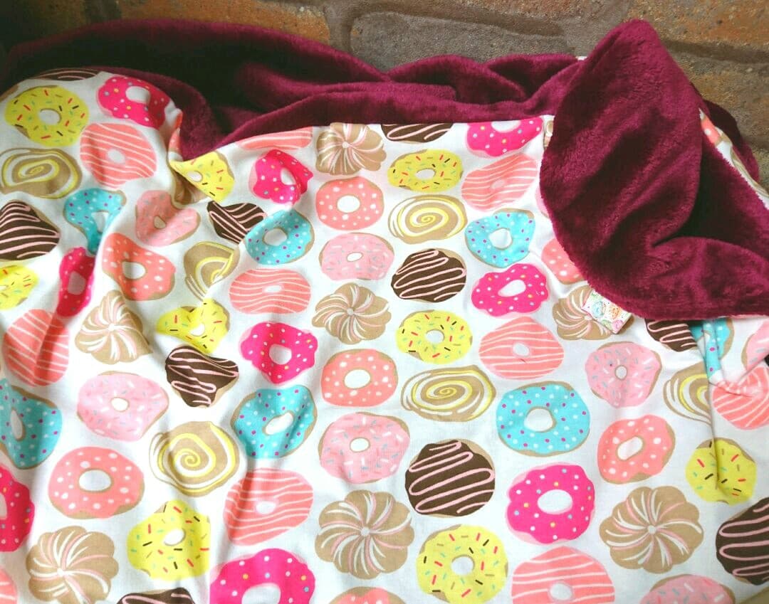 専用⭐みかん❤もちっふわ❤ニット×ボア⭐特大ブランケット❤ドーナツ