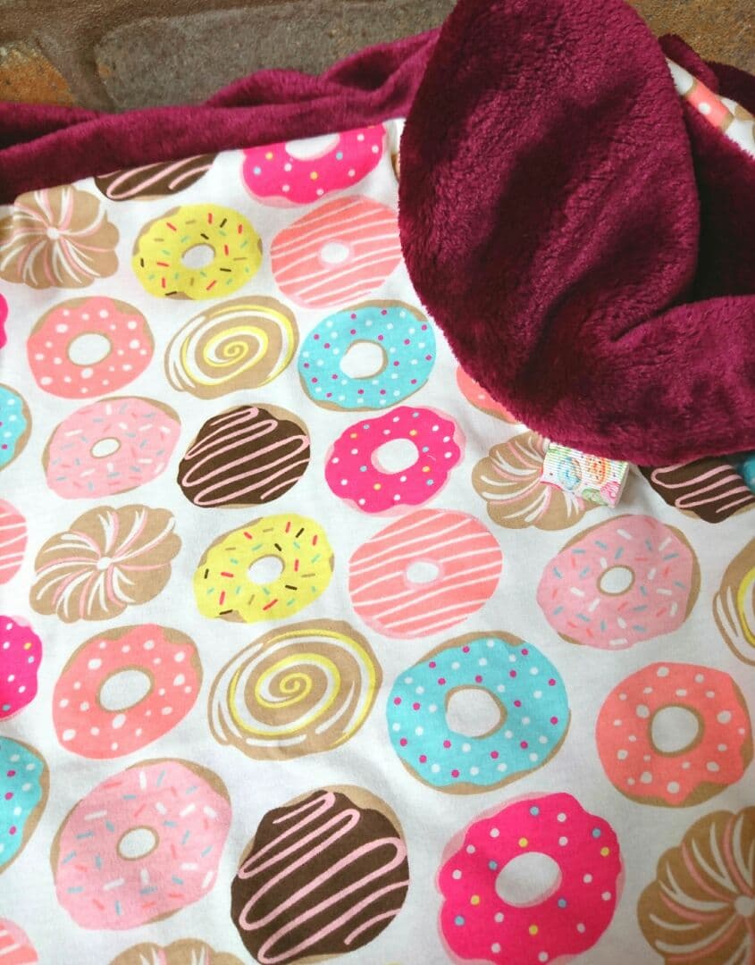 専用⭐みかん❤もちっふわ❤ニット×ボア⭐特大ブランケット❤ドーナツ