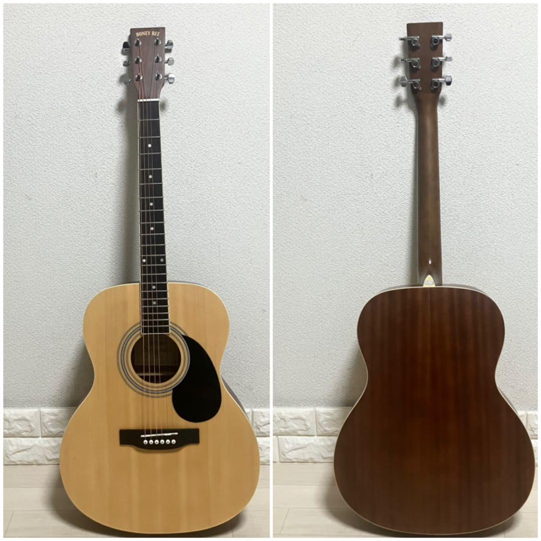 【弦新品】HONEY BEE F-15Wハニービーアコースティックギターケース付