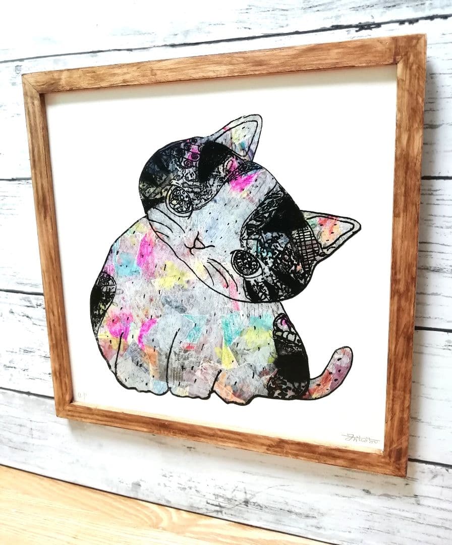 依頼者優先購入作品　title「よりそい猫」