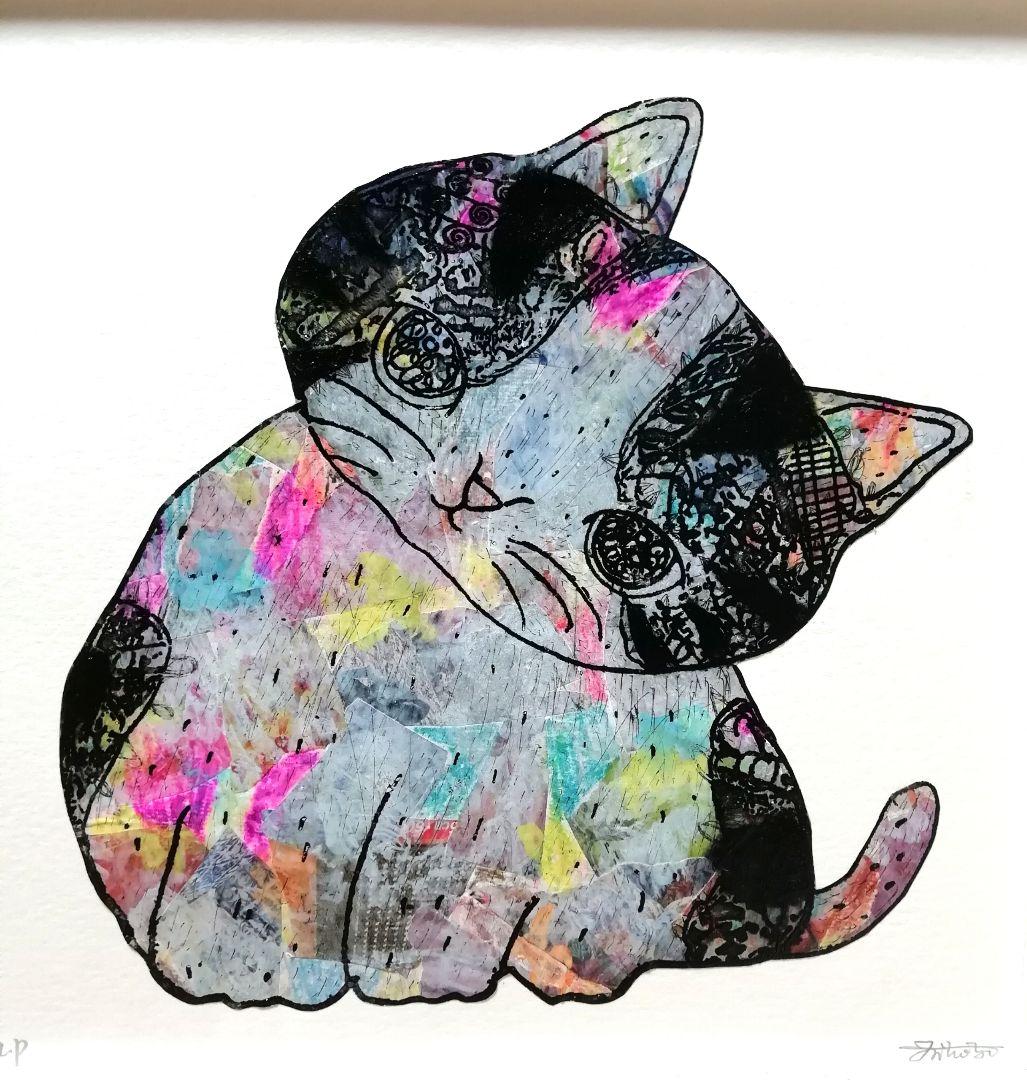 依頼者優先購入作品　title「よりそい猫」