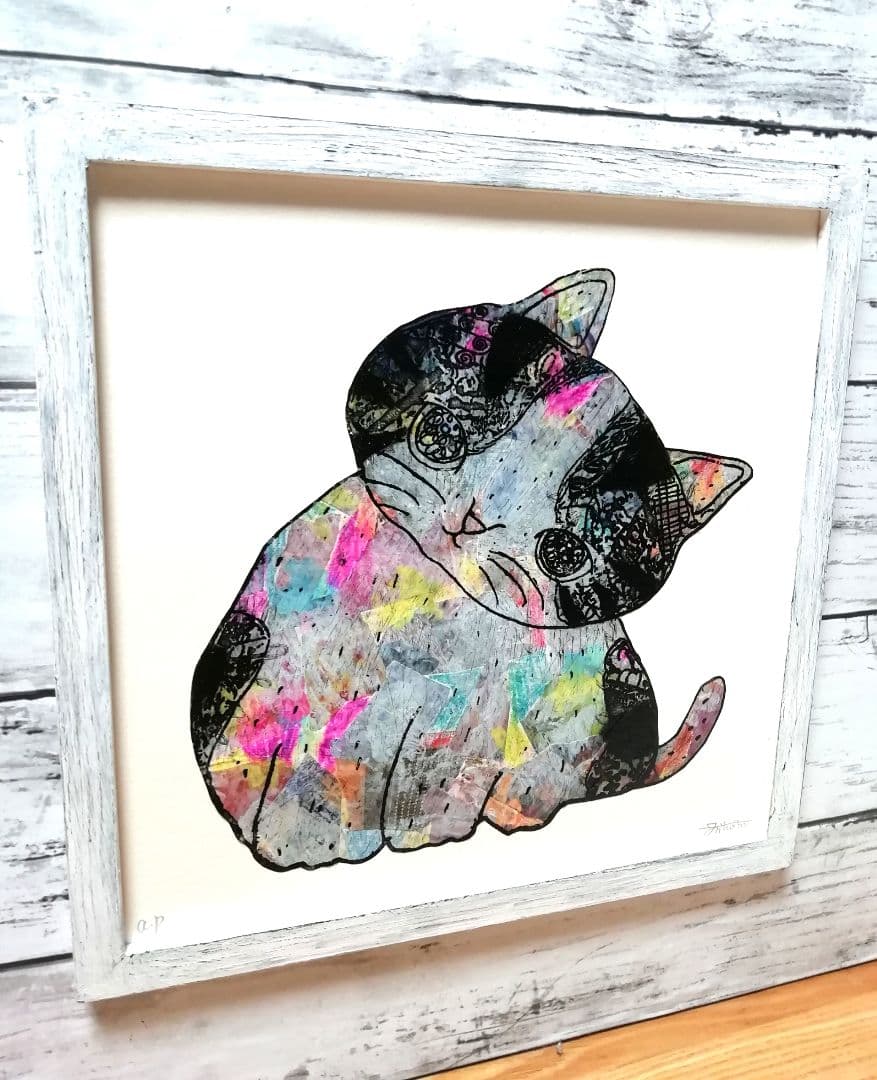 依頼者優先購入作品　title「よりそい猫」