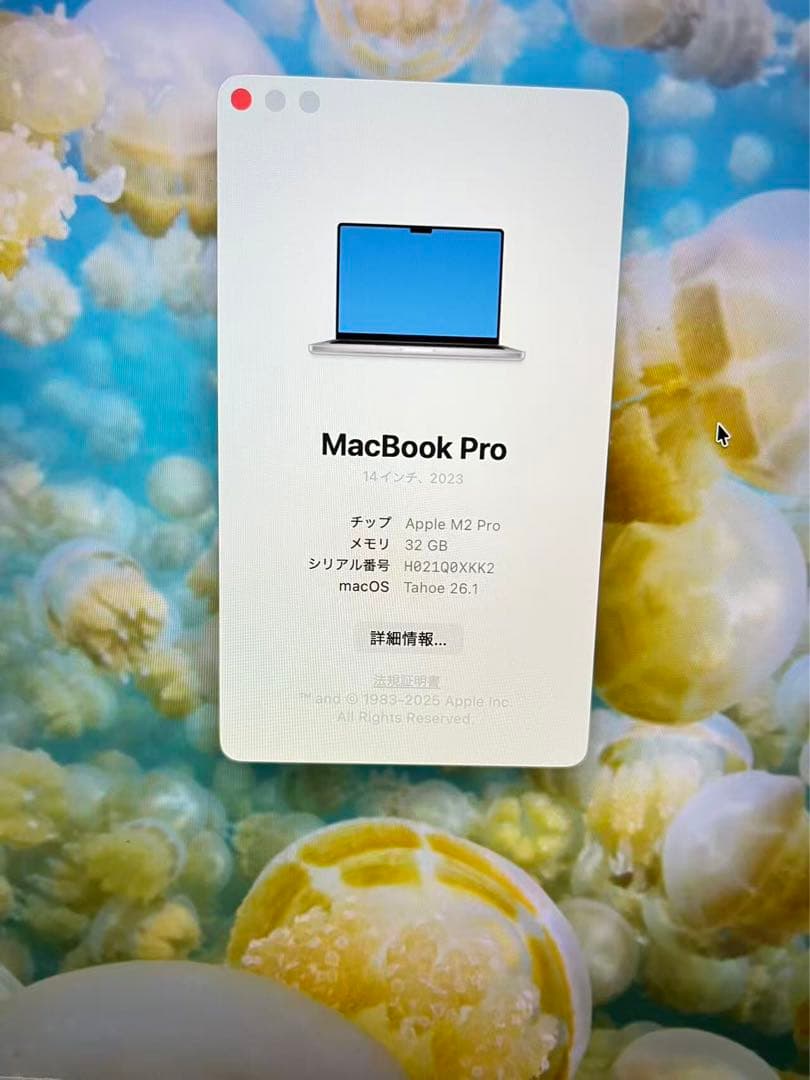 MacBook Pro M2 Pro 14インチ 2023 1TB/32GB