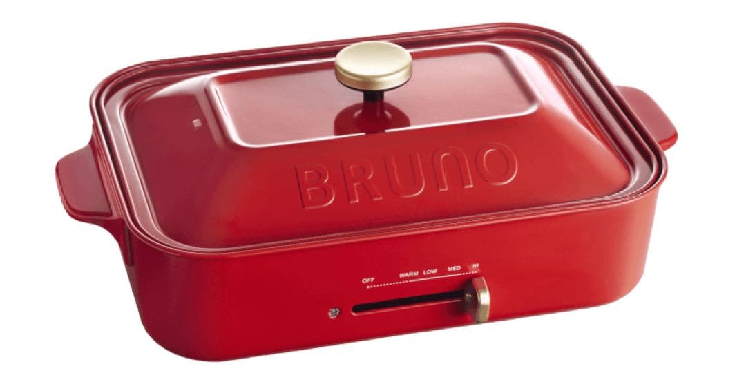 【新品・未使用】BRUNO コンパクトホットプレート レッド