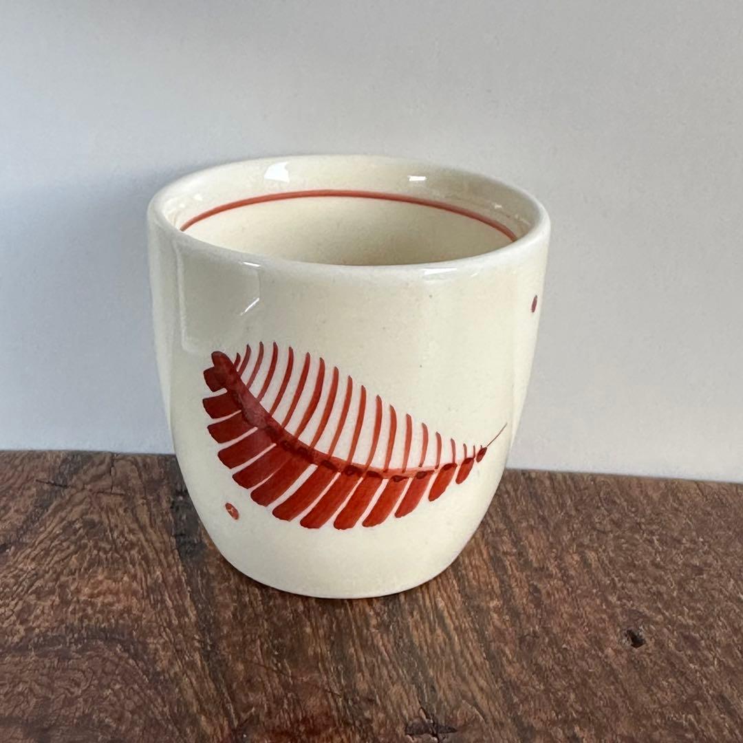 011 スージークーパー　ファエンツァ　赤茶色　エッグカップ