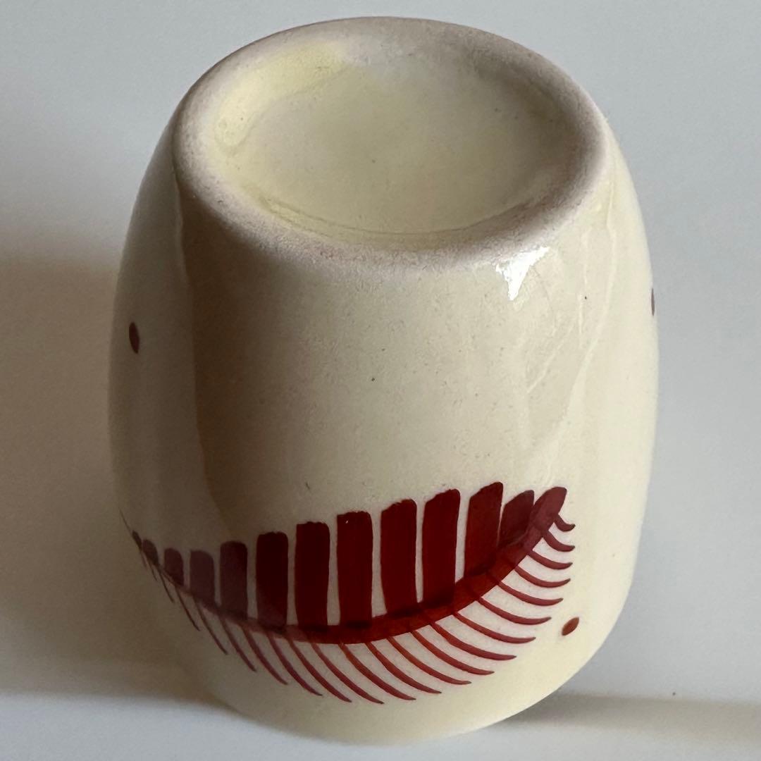 011 スージークーパー　ファエンツァ　赤茶色　エッグカップ