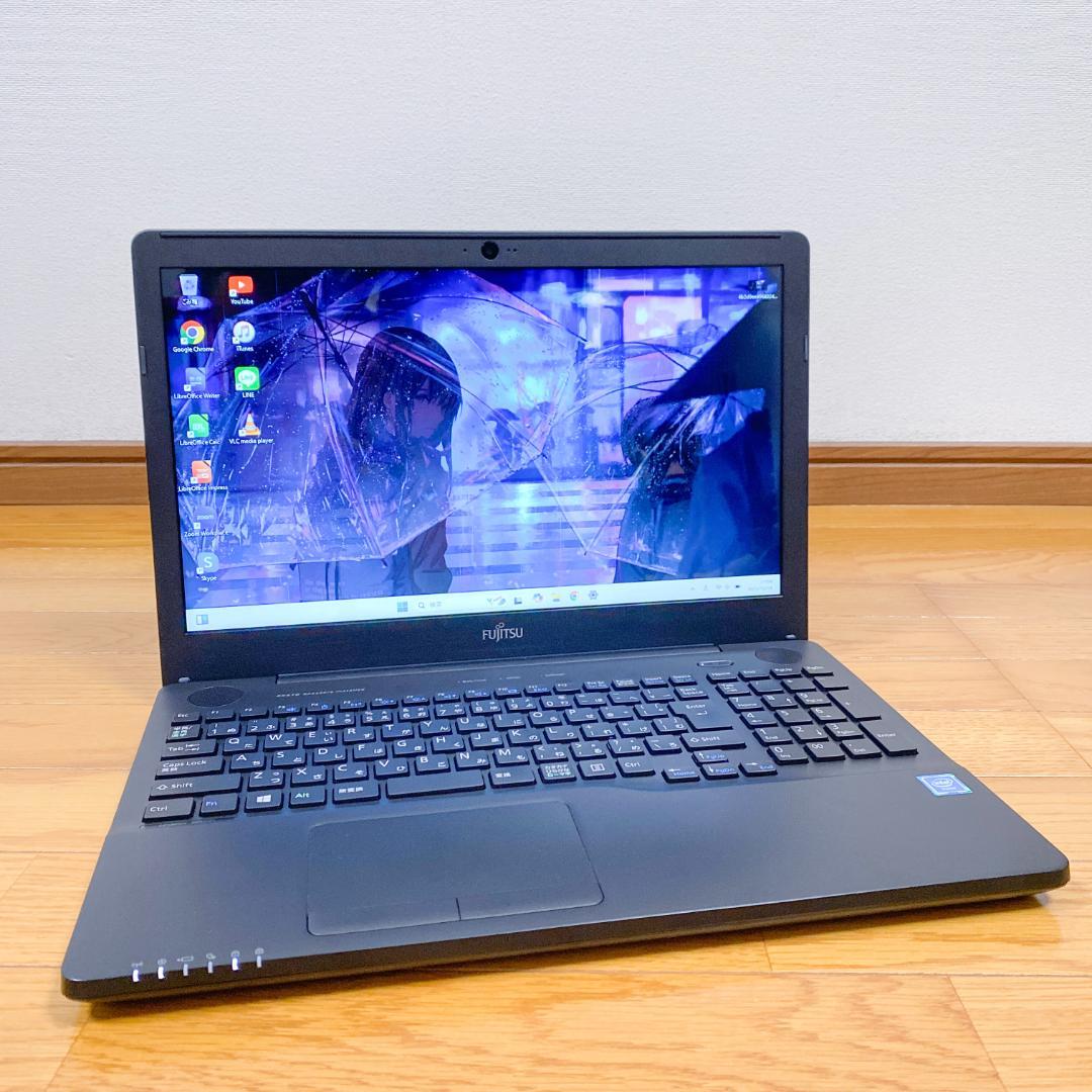 早い者勝ち！大容量SSD500GB✨富士通ノートパソコン黒 Windows11