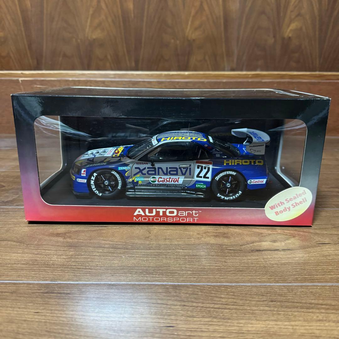 未展示品 オートアート 1/18 XANAVI HIROTO GTR (R34)