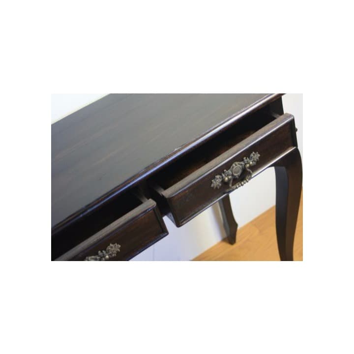 【アジアン、エスニック家具】チーク　コンソールデスク（2DW)