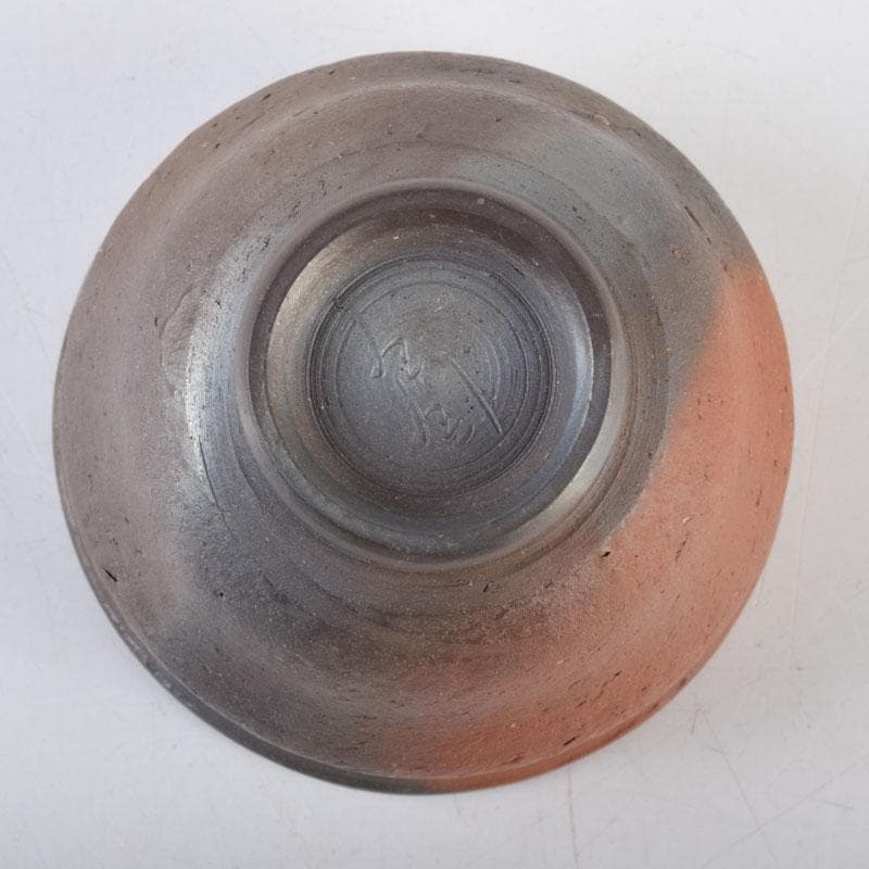 常滑焼　小西洋平作　窯変　ぐい呑　共布共箱　V　8657