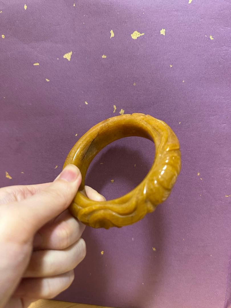 福在眼前バングル　シャー太翠　彫刻バングル