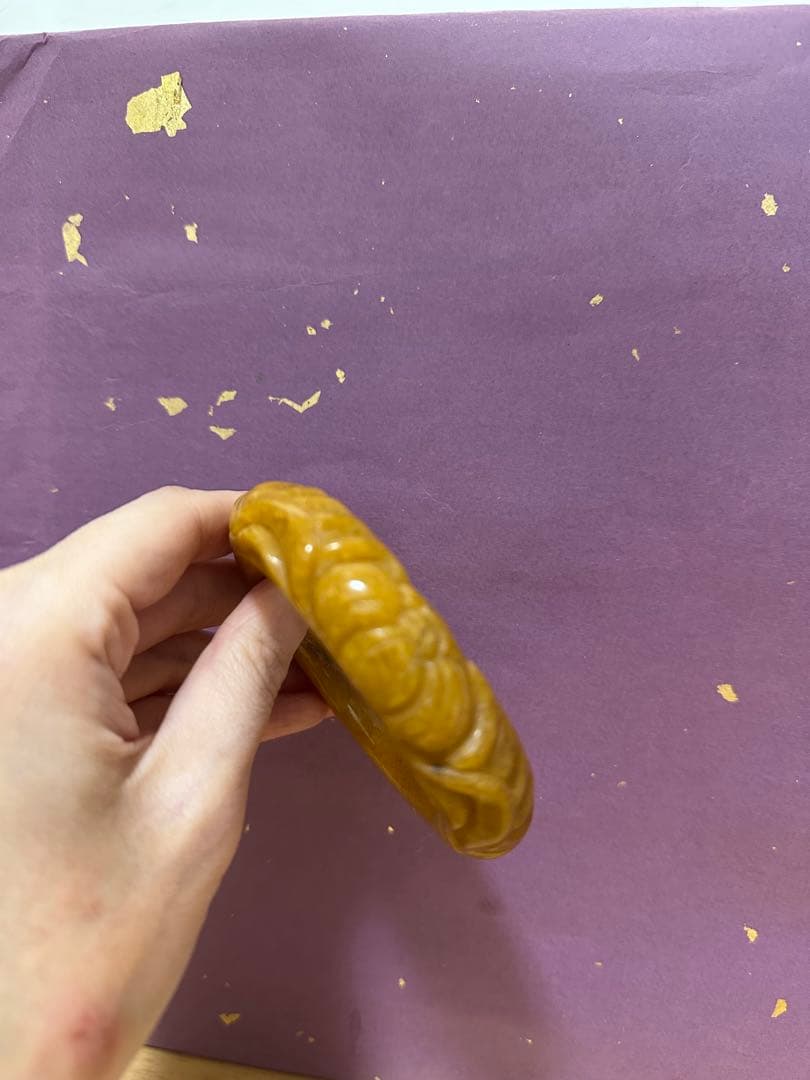 福在眼前バングル　シャー太翠　彫刻バングル