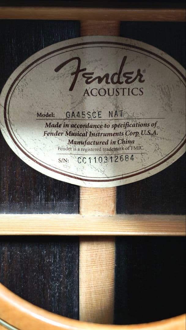 Fender GA45SCE NAT エレキアコースティックギター