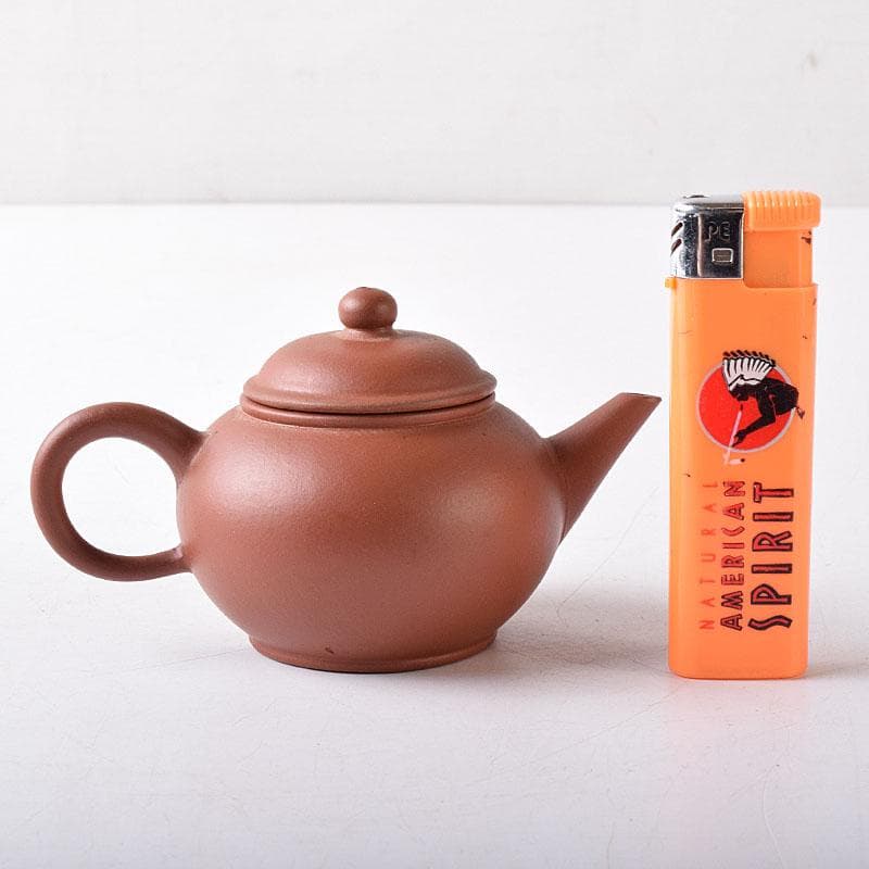 中国　荊渓恵孟臣製　 紫砂　朱泥　急須　茶壷　V　R8274