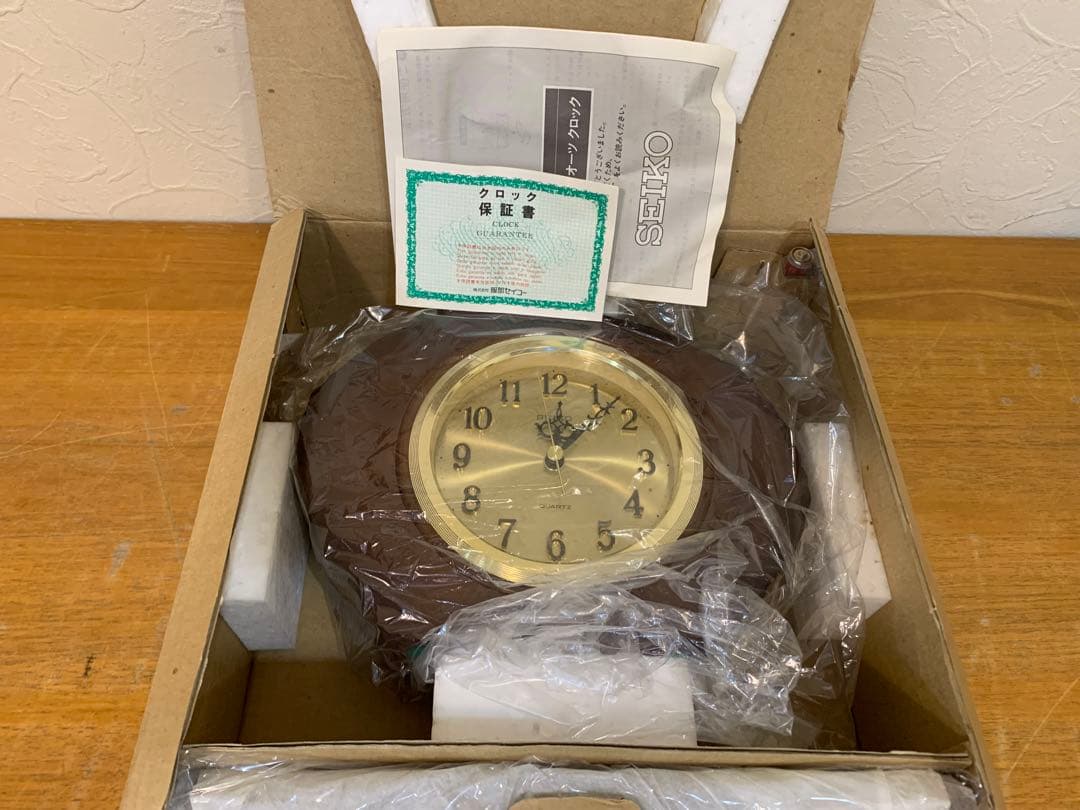 N0107-04★SEIKO クオーツクロックQZ457 B 置時計