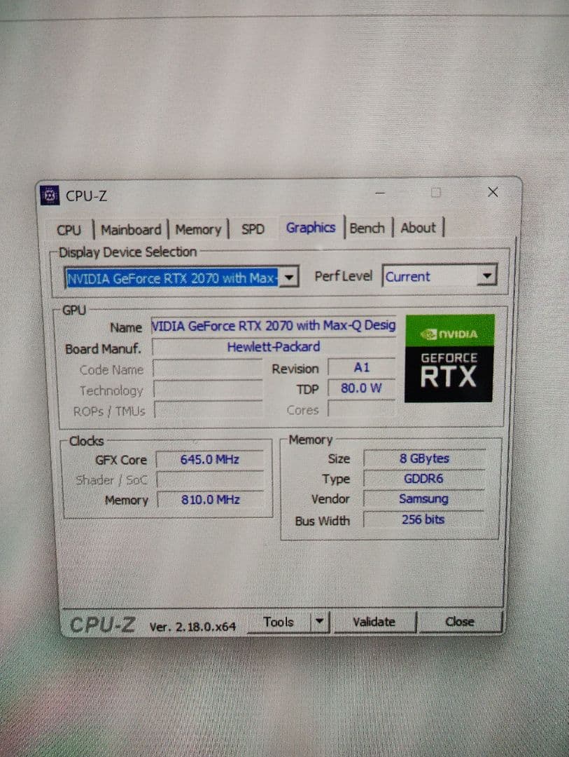 Windowsノート本体 HP ZBook Create G7 4kOLED 32GB RTX2070