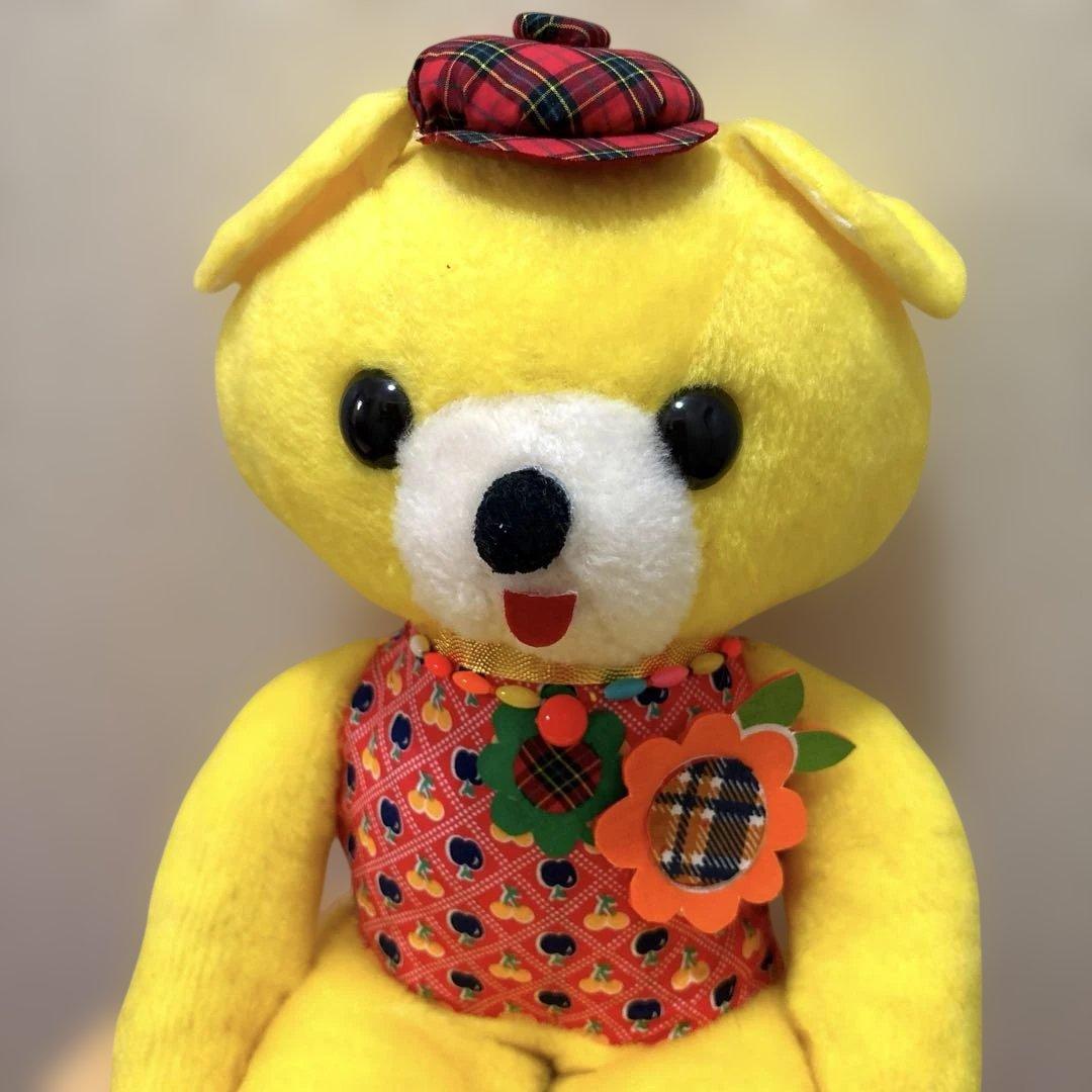 レトロ　ぬいぐるみ　くまさん　ちょっと　！❤️ハンドメイド　手作り ヴィンテージ