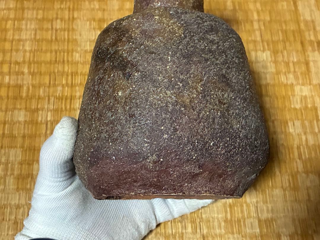 古い 陶器 うずくまる 壺 花入 時代物