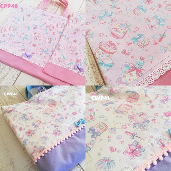 オーダー受付ます　女の子向き　入園入学用品　レッスンバック・お弁当袋・上履き袋等
