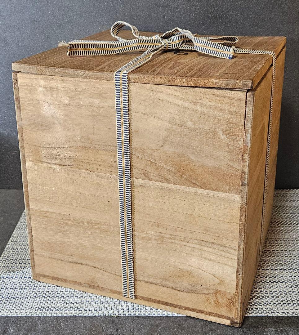 日展作家　九谷焼　吉田勝山 作　金彩色絵 面取り　鴨の図　花瓶　花入れ　共箱