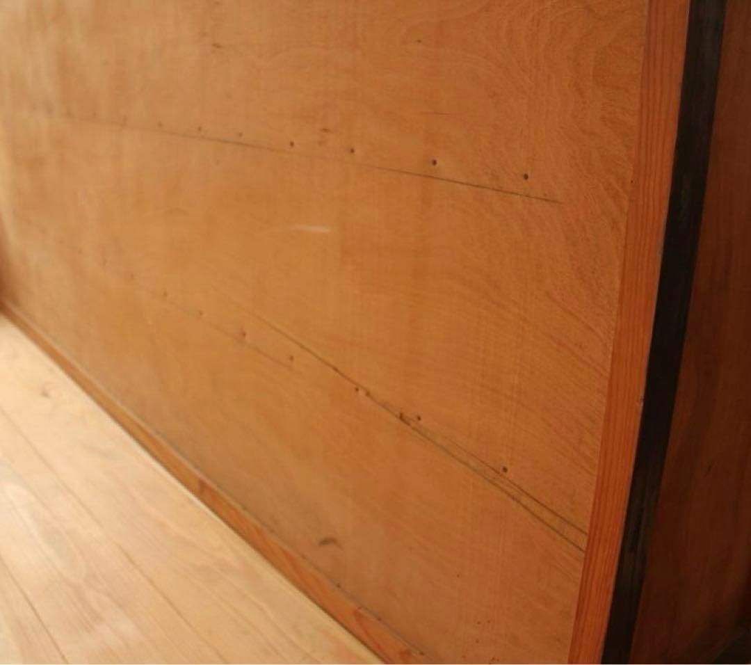 ガラス棚　食器棚　収納棚　木製棚　店舗什器　古道具　古家具　ビンテージ　レトロ