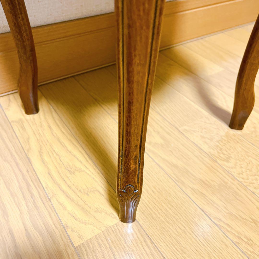 イタリア製 スツール 金華山織り 猫脚 アンティーク 彫刻 椅子 チェア