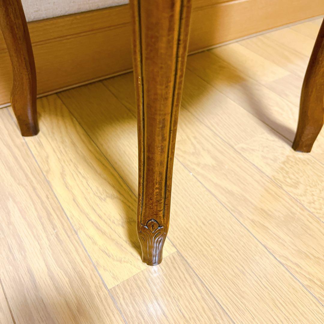 イタリア製 スツール 金華山織り 猫脚 アンティーク 彫刻 椅子 チェア