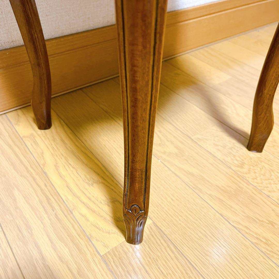 イタリア製 スツール 金華山織り 猫脚 アンティーク 彫刻 椅子 チェア